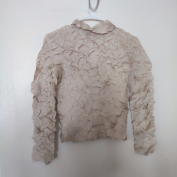 NWT - Rare Crinkle Blouse by PEPLUM Yoshiki Hishinuma (Japan) - Picture 3 of 5